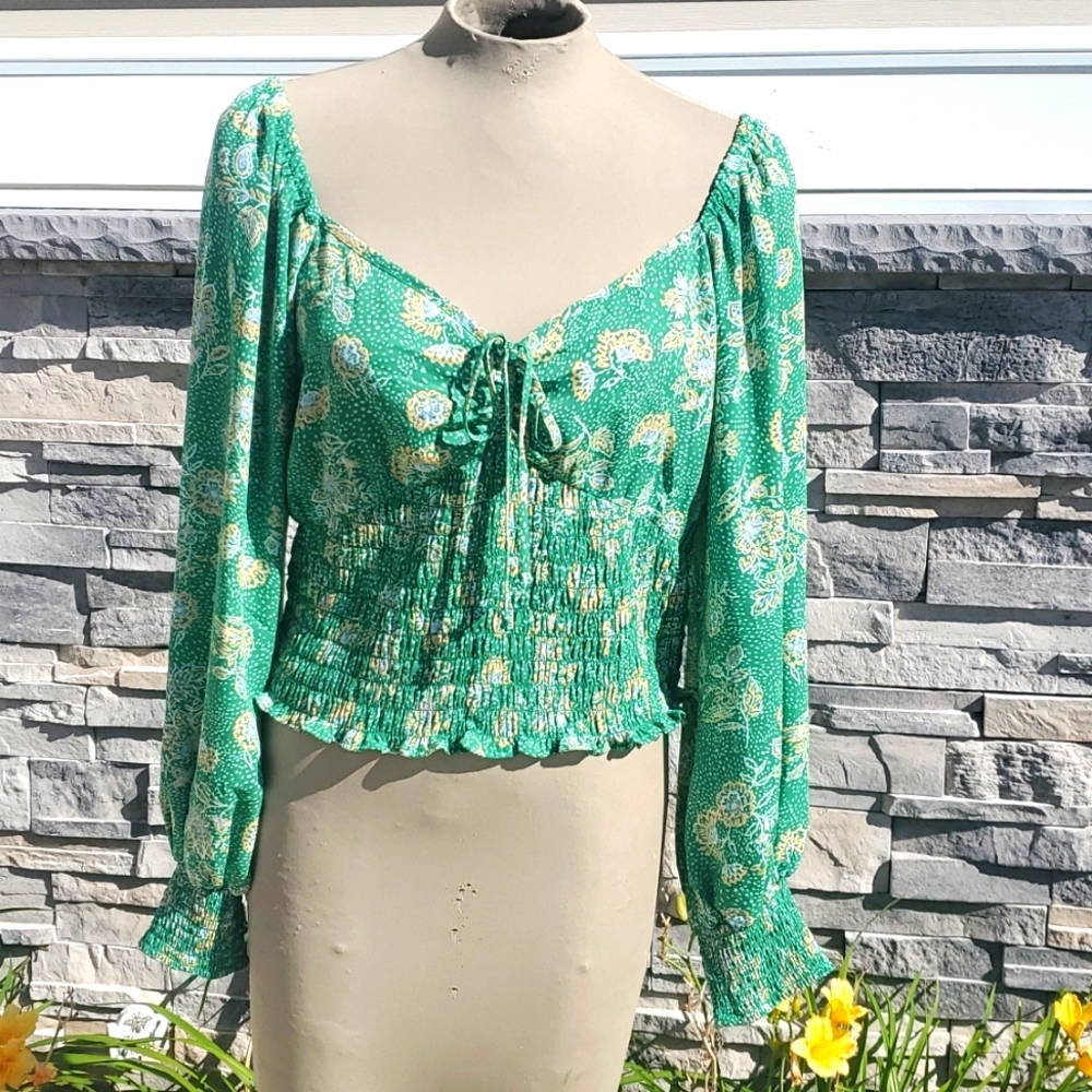 Juniors Boho Smocked top